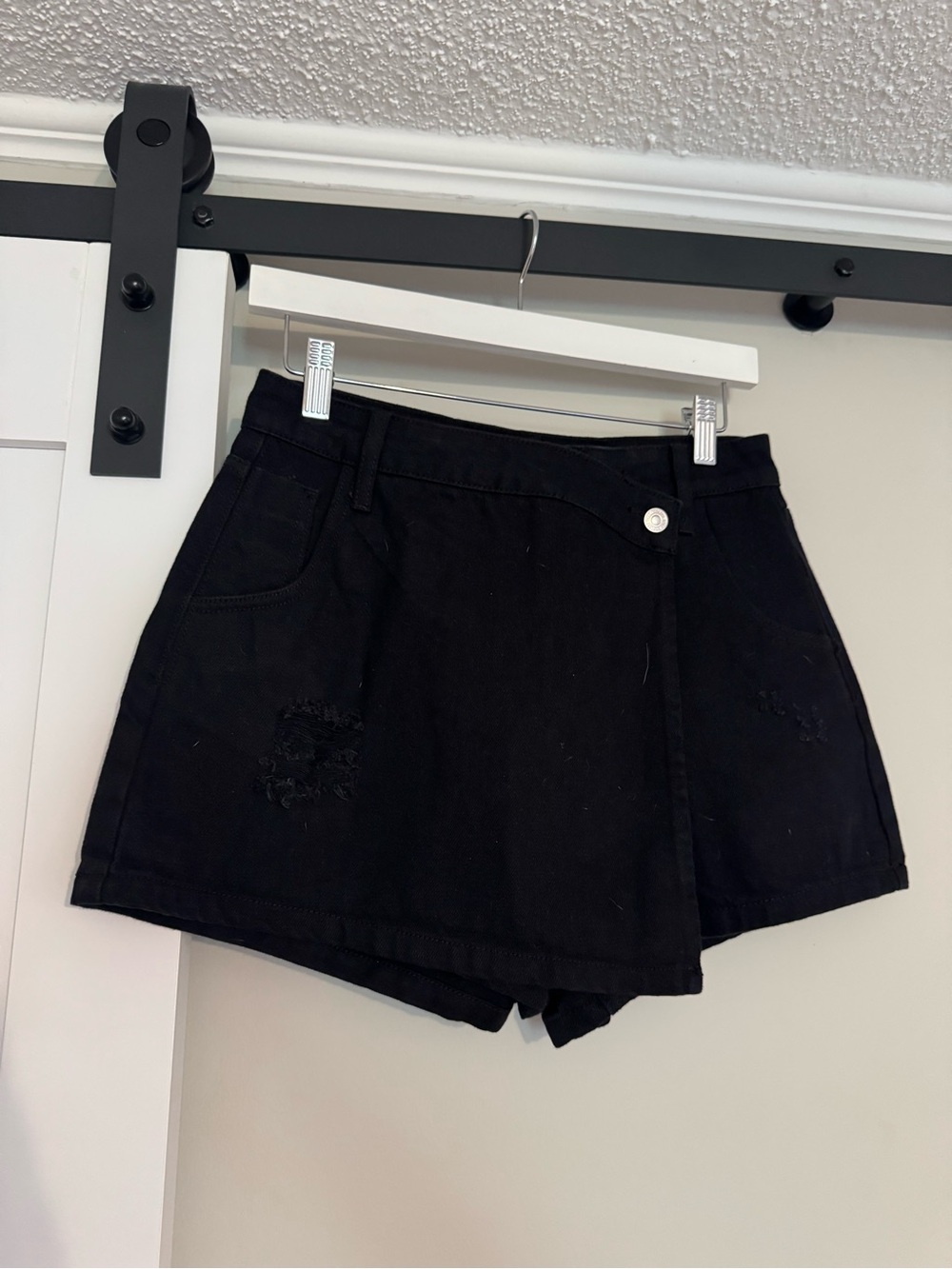 Endless Rose Black Denim Skort